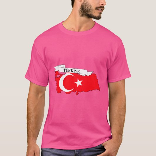 Flag map of Turkey T-shirt (Voorkant)