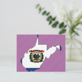 Flag Map West Virginia Briefkaart (Staand voorkant)
