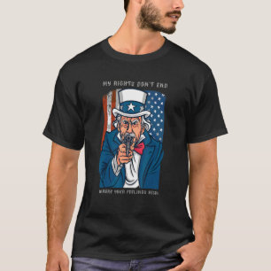 Flag Mijn rechten eindigen niet waar je je voelt T-shirt