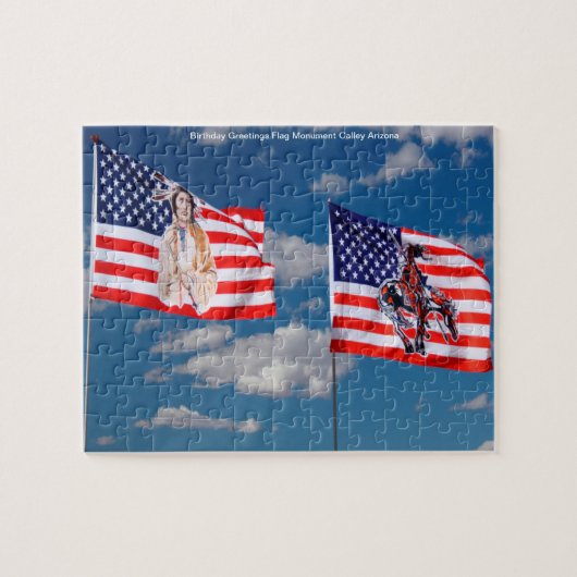 Flag Monument Calley Arizona Jigzaag Puzzle Legpuzzel (Horizontaal)