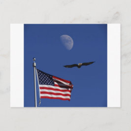 Flag Moon Eagle Briefkaart