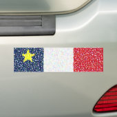 Flag_of_Acadia stippen bumpersticker (Op auto)
