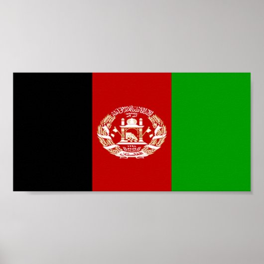 Flag of Afghanistan Poster (Voorkant)