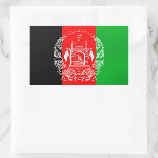 Flag of Afghanistan Rechthoekige Sticker (Tas)