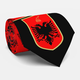 Flag of Albania, Albanian Coat of Arms Stropdas