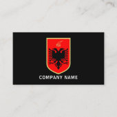 Flag of Albania, Albanian Coat of Arms Visitekaartje (Voorkant)
