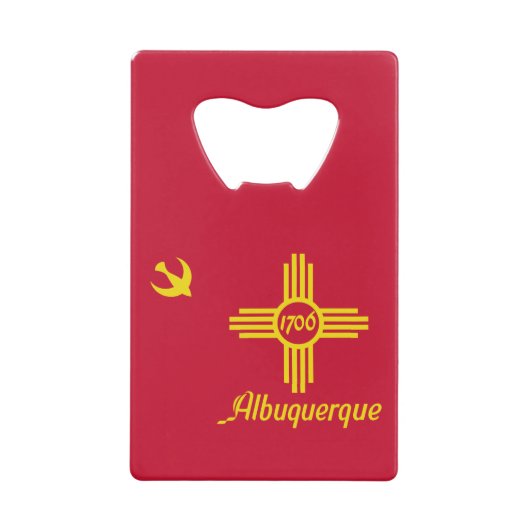 Flag of Albuquerque, New Mexico Credit Card Bottle Creditkaart Flessenopener (Voorkant)