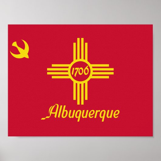 Flag of Albuquerque, New Mexico Poster (Voorkant)