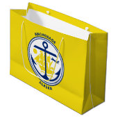 Flag of Anchorage, Alaska Large Gift Bag Groot Cadeauzakje (Voorkant Gekanteld)