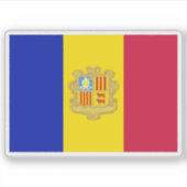 Flag of Andorra (1959–1971) Sticker (Voorkant)