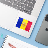 Flag of Andorra (1959–1971) Sticker (Laptop met iPhone)