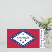 Flag of Arkansas, Happy Holidays from U.S.A. Feestdagenkaart (Staand voorkant)