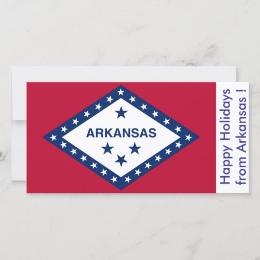Flag of Arkansas, Happy Holidays from U.S.A. Feestdagenkaart (Voorkant)