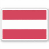 Flag of Austria custom-cut  Sticker (Voorkant)