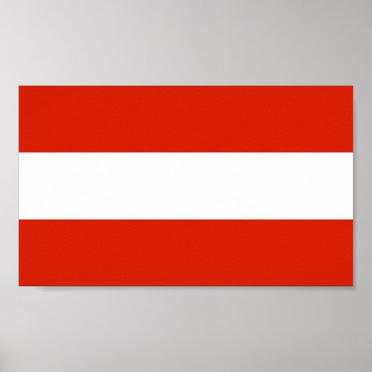 Flag of Austria Poster (Voorkant)