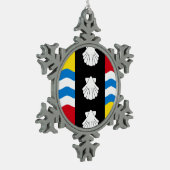 Flag of Bedfordshire  Tin Sneeuwvlok Ornament (Links)