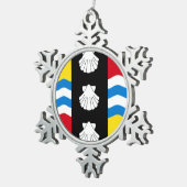 Flag of Bedfordshire  Tin Sneeuwvlok Ornament (Rechts)