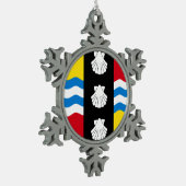 Flag of Bedfordshire Tin Sneeuwvlok Ornament (Links)