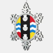 Flag of Bedfordshire Tin Sneeuwvlok Ornament (Rechts)