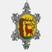 Flag of Bedfordshire Tin Sneeuwvlok Ornament (Links)