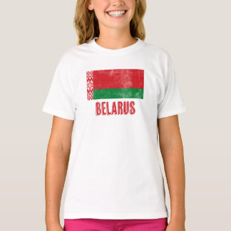 Flag of Belarus "Grunge" look. T-shirt