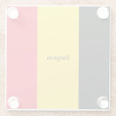 Flag of Belgium Glazen Onderzetter (Achterkant)