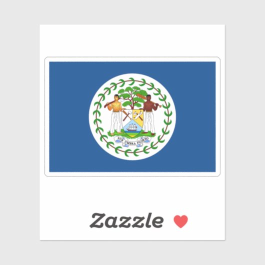 Flag of Belize (1950-1981) Sticker (Vel)