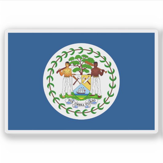 Flag of Belize (1950-1981) Sticker (Voorkant)