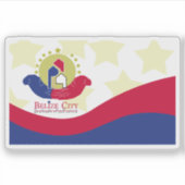 Flag of Belize City, Belize Sticker (Voorkant)