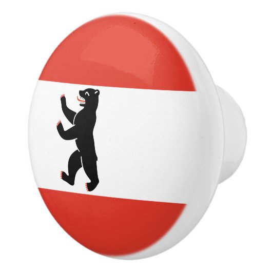 Flag of Berlin Ceramic Knob Keramische Knop (Rechts)