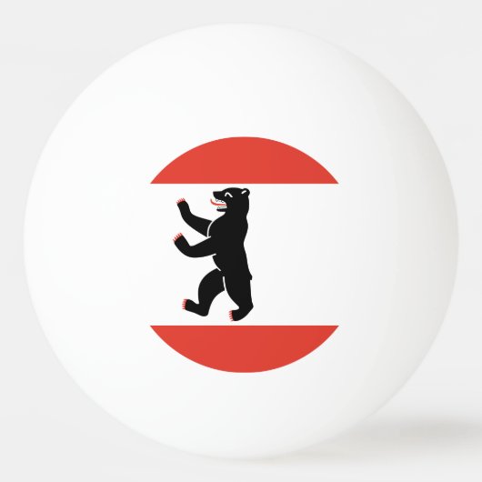 Flag of Berlin Ping-Pong Ball (Voorkant)