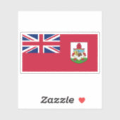 Flag of Bermuda, British Overseas Territory Sticker (Vel)