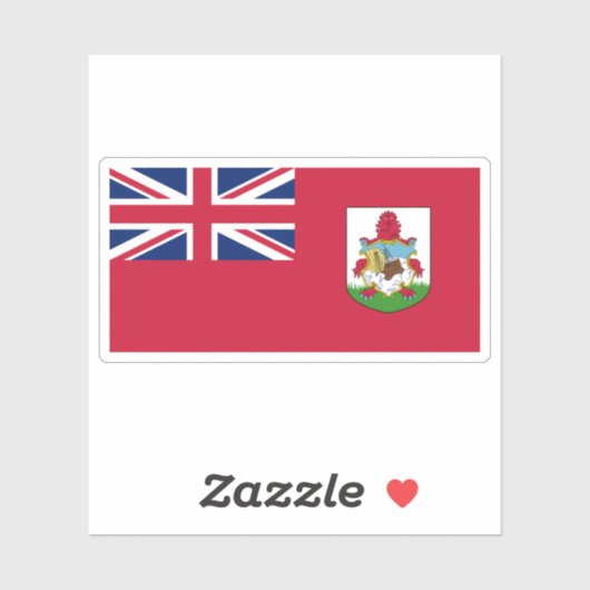 Flag of Bermuda, British Overseas Territory Sticker (Vel)