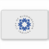Flag of Bloomington, Indiana, USA Sticker (Voorkant)