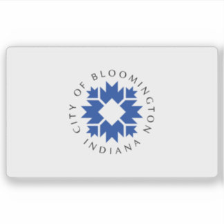 Flag of Bloomington, Indiana, USA Sticker