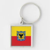 Flag of Bogota, Colombia Keychain (Voorkant)