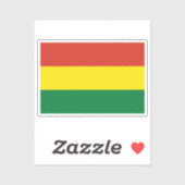 Flag of Bolivia Custom-Cut Vinyl Sticker (Vel)