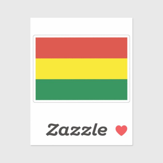 Flag of Bolivia Custom-Cut Vinyl Sticker (Vel)