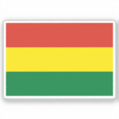 Flag of Bolivia Custom-Cut Vinyl Sticker (Voorkant)