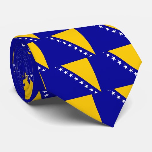 Flag of Bosnia and Herzegovina Stropdas (Opgerold)