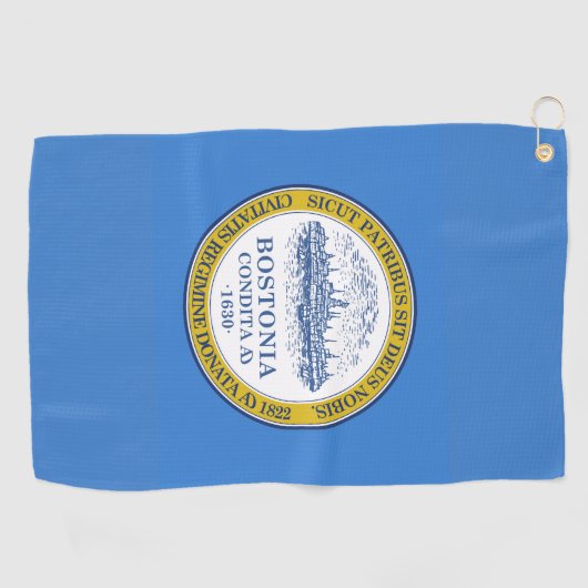 Flag of Boston, Massachusetts  Golfhanddoek (Horizontaal)