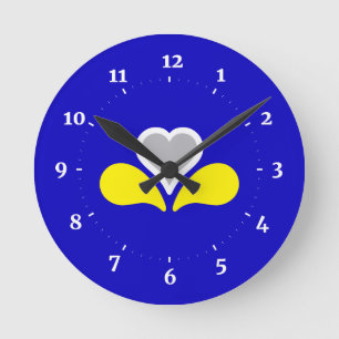 Flag of Brussels, Belgium Square Wall Clock Ronde Klok