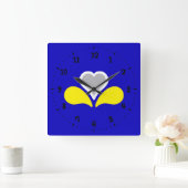 Flag of Brussels, Belgium Square Wall Clock Vierkante Klok (Huis)