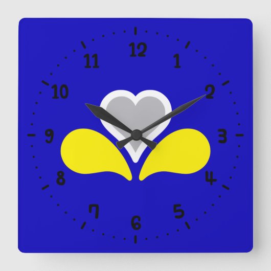 Flag of Brussels, Belgium Square Wall Clock Vierkante Klok (Voorkant)