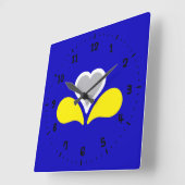 Flag of Brussels, Belgium Square Wall Clock Vierkante Klok (Hoek)