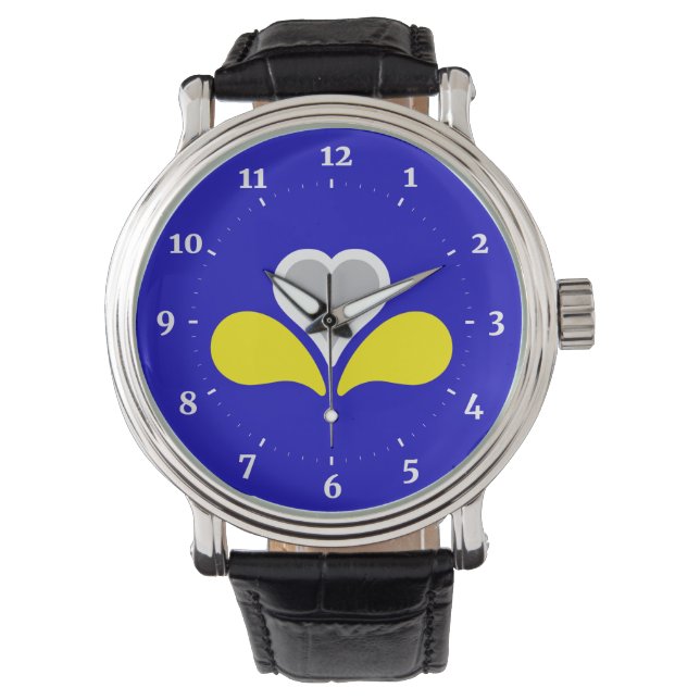 Flag of Brussels, Belgium Wristwatch Horloge (Voorkant)