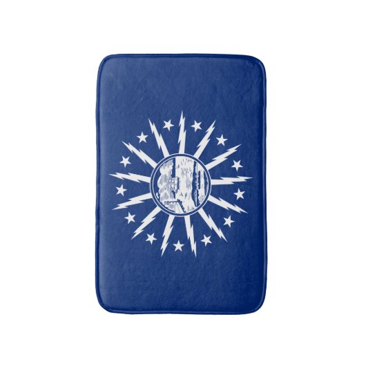Flag of Buffalo, New York Bath Mat (Voorkant Verticaal)
