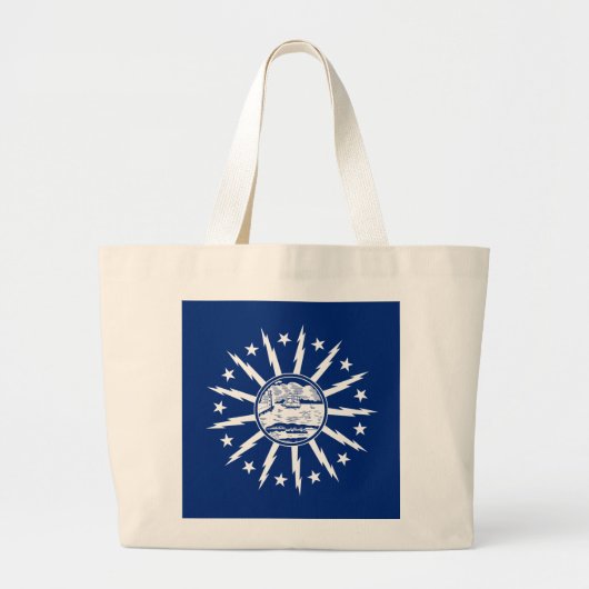 Flag of Buffalo, New York Grote Tote Bag (Voorkant)