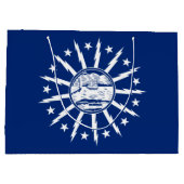 Flag of Buffalo, New York Large Gift Bag Groot Cadeauzakje (Achterkant)