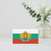 Flag of Bulgaria Coat Of Arms Visitekaartje (Staand voorkant)
